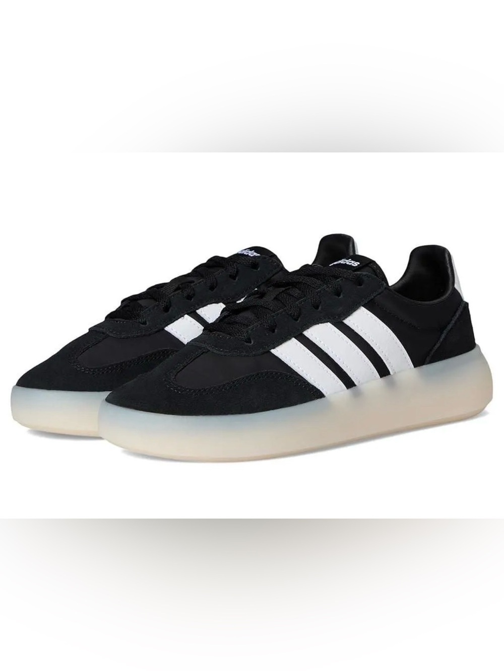 adidas Black and White Kids Sneakers with Three-Stripe Design